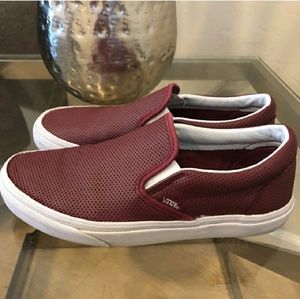 Leather VANS slip on shoes